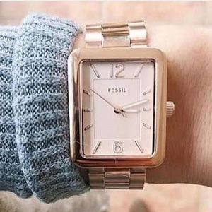 Fossil Watch - Women's Rose Gold Rectangular